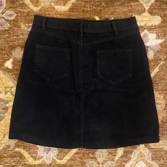 Brandy Melville Black Corduroy Skirt - Picture 2 of 4